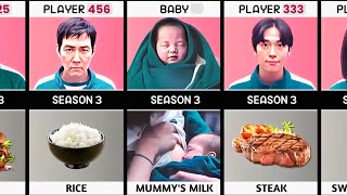 Squid Game Players Last Food Before Death | All Players 