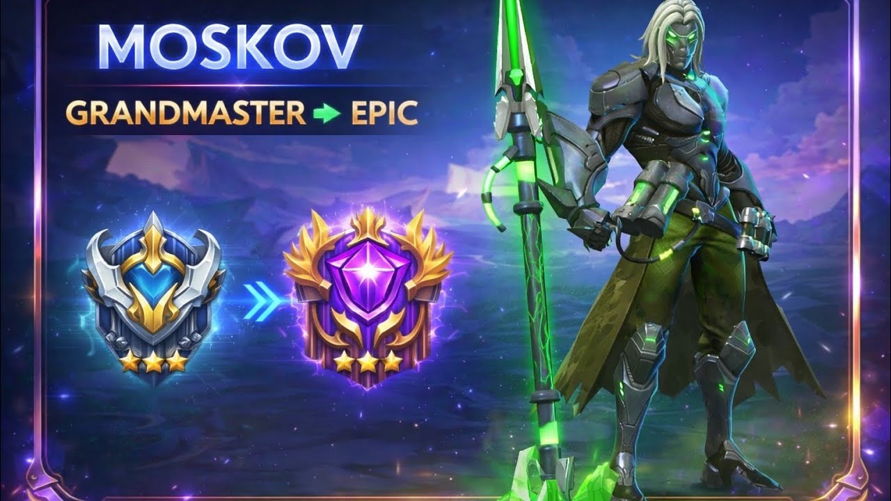 MOSKoV hero grandmaster to epic #viral #mobalegends5v5 #mlbb #99kills 