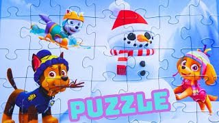 PAW PATROL is building a SNOWMAN BEST PUZZLE Solving Jigsaw PUZZLE for KIDS How to entertain a child screenshot 5