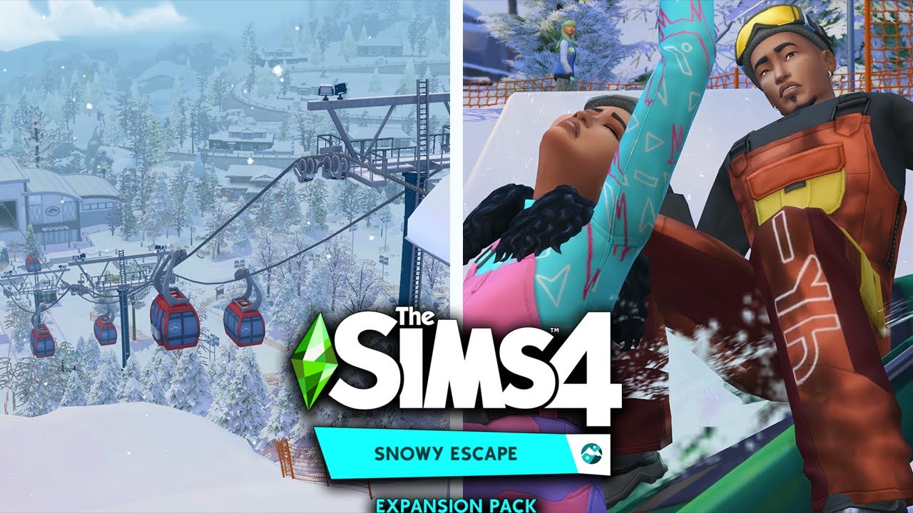 THE SIMS 4 SNOWY ESCAPE YUKIMATSU // SLEDDING, SKIING, SNOWBOARDING