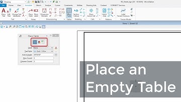 Place an Empty Table in MicroStation CONNECT Edition
