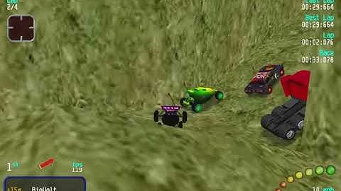 Re-Volt Custom Track bananaland by Alex_int, 16 Cars 4 Laps & No Pickups!