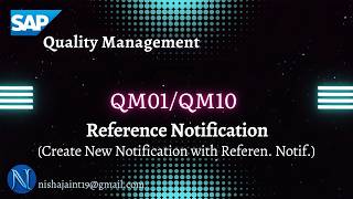 Create New Notification with Reference Notification | QM01 | SAP S/4 HANA Quality Management QM