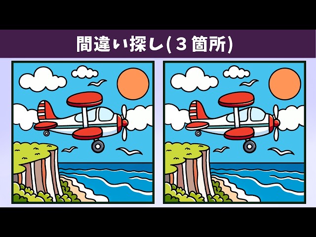 想像していた物と違っていたので、開けただけです。 Spot the 3 Differences | Illustration Version #2190 - YouTube