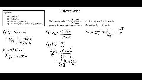 A-level Mathematics 9709: Parametric differentiation example 2