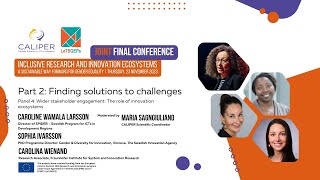 Joint Final Conference | Panel 4: Wider stakeholder engagement; The role of innovation ecosystems
