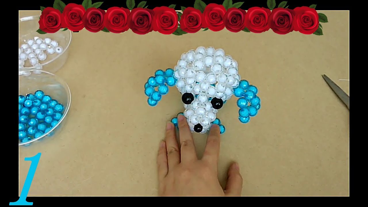 水晶串珠 动物类饰品 贵妇狗(款式3) 1/2