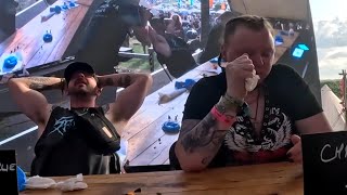 Chilli Eating Contest - Download Festival - Thursday 12th June
The second chili eating contest from Download 2025. A brilliant, noisy crowd and animated contestants. This was a joy to be part of.
https://downloadfestival.co.uk/
Join this channel to get access to perks:
https://www.youtube.com/channel/UCDLqJTA7dTQG2kCB2T266_w/join
#contest #chili #chilli #challenge #downloadfestival
PLEASE NOTE: We monitor comments on our channel and well remove any profanities or any language that is derogatory, we also delete any comments which have just a link in trying to promote any channel. We wish to keep our channel as family friendly as we can. Thank you.
Please share and subscribe and thank you for watching.
Also check us out on:
Facebook: https://www.facebook.com/CliftonChilliClub
TikTok: https://www.tiktok.com/@therealcliftonchilliclub?
Instagram: https://www.instagram.com/cliftonchilliclub/
Pinterest: https://www.pinterest.co.uk/CliftonChilli/boards/
Website: http://www.cliftonchilliclub.com/
Reproduction of this video is prohibited without express & written
permission of the Clifton Chilli Club.
All material is copyright. You are welcome to share & embed this
video from its original source only.
© Copyright Clifton Chilli Club Chilli Eating Contest - Download Festival - Thursday 12th June