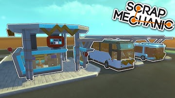 Bus Station & City Bus! - Mini City 2.0 [Ep.11] - Scrap Mechanic Gameplay & Creations