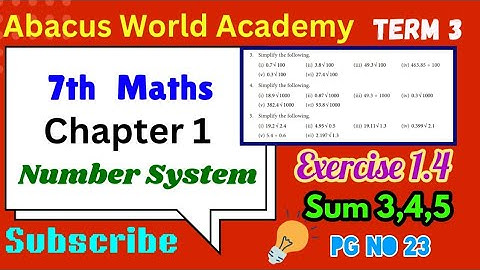 7th std maths term 3 chapter 1 Number System Exercise 1.4 sum3,4,5 pgno 23#7thclassnewmathsbookterm3