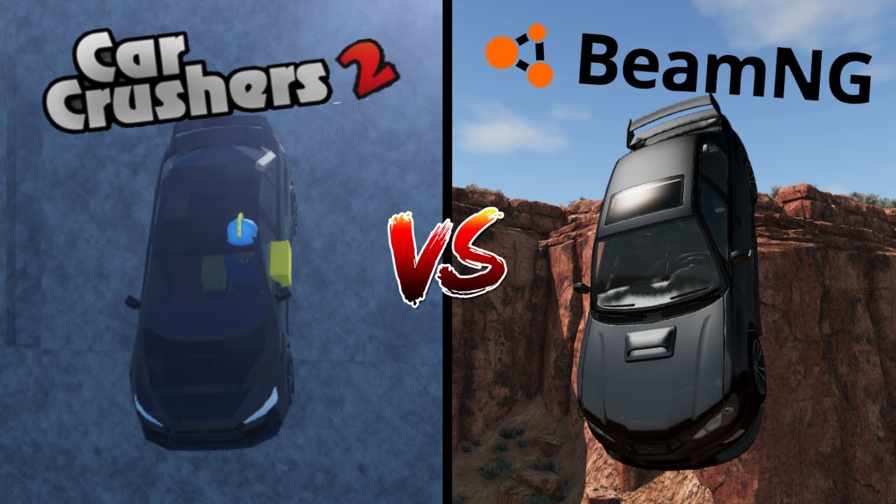 Car Crushers 2 Vs Beamng Drive Youtube - roblox beamng drive