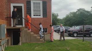 Perp walk at Rappahannock County Circuit Court on June 16, 2022.