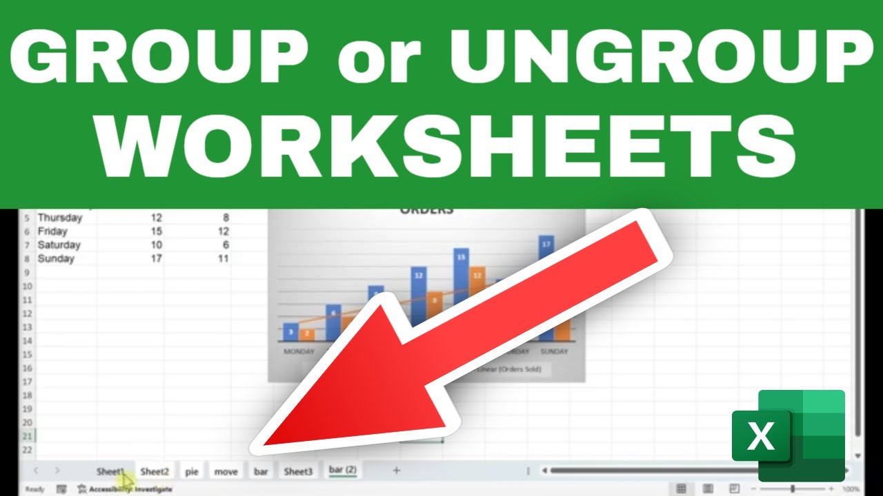 How to GROUP or UNGROUP WORKSHEETS in Excel (Easy!) YouTube