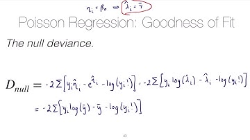 Unit #6 Lesson 10:  Poisson regression goodness of fit I