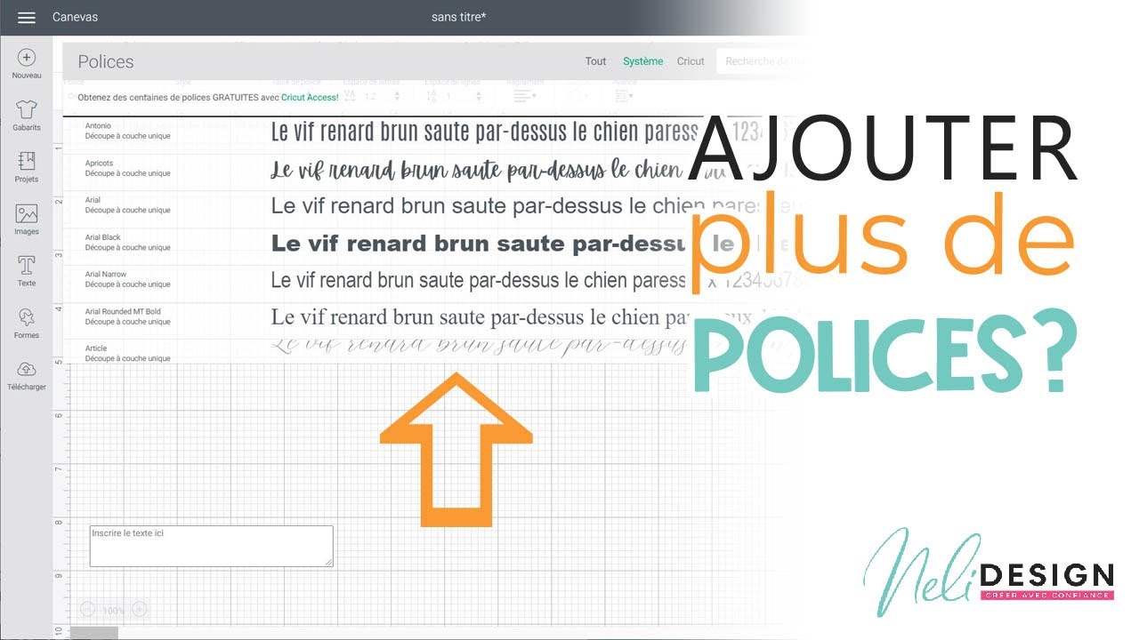 Comment ajouter de nouvelles polices de caractères dans Cricut Design