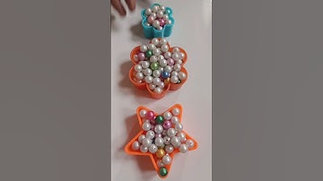 Asmr colourful moti Reverse|pearlsReversesortsvideoSatisfyin|Beads reverse effect cookie cutter set