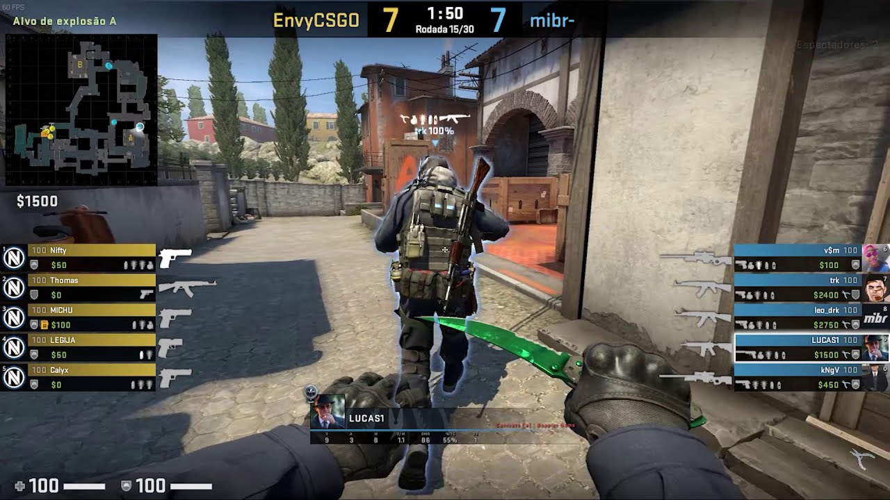 Pov LUCAS1 (19/13) CS GO DEMO - INFERNO - 16 MIBR VS 9 ENVY (Flashpoint 2 - 13/11/2020)