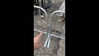 Affordable AdirPro 5 ft Crowd Control Barricade, 4-Pack | Interlocking Steel Barricade Fence | Heavy