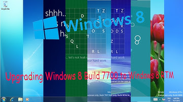 Upgrading Windows 8 Build 7700 to Windows 8 RTM