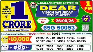 Nagaland State Lottery Live 1 PM 09/26/2026 | Lottery Live screenshot 4