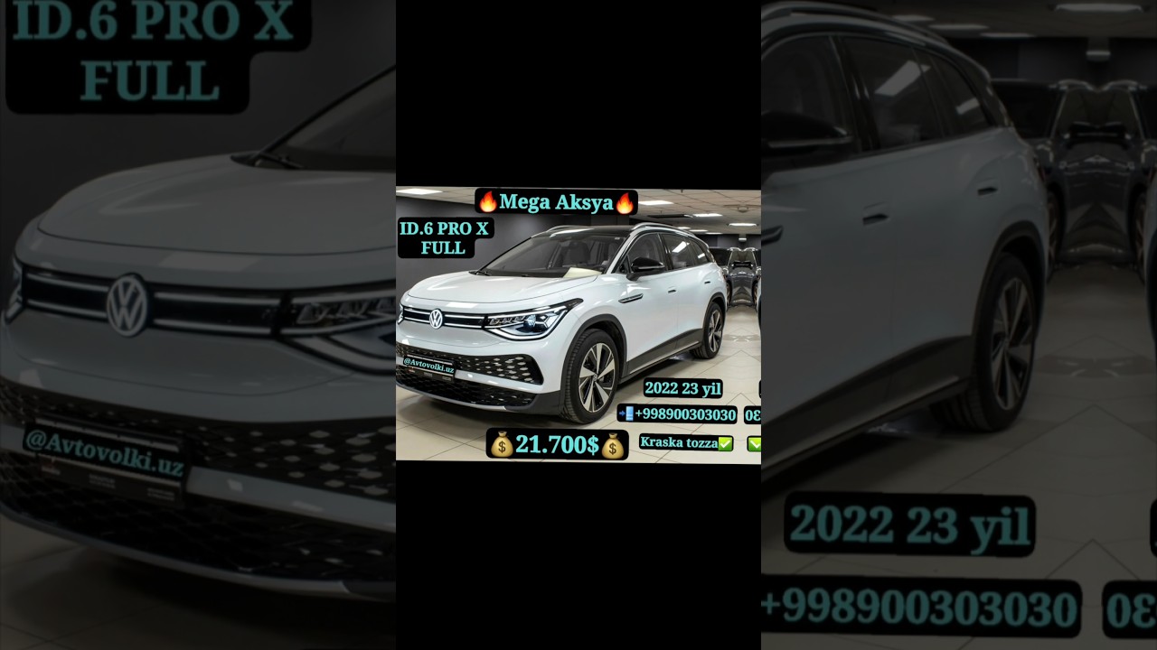 Volkswagen ID 6 PRO X Full🔥2022 23 yil 🐎70000 km✅️ Kraska tozza💰 21700$ bo'lishi 📲+998900303030   .