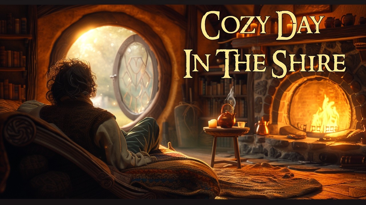 Hobbit Ambience & Shire Music with Nature Sounds for Focus & Calm | Bilbo's Cozy Day in the Shire