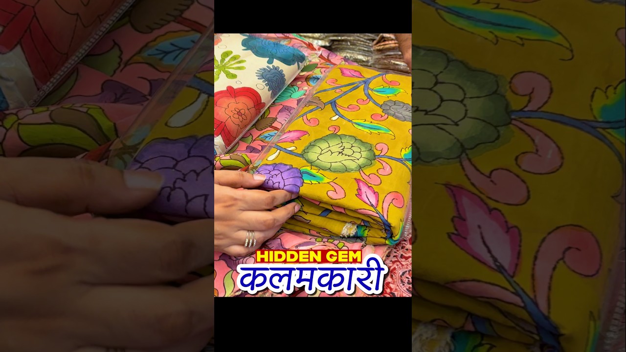 कलमकारी का HIDDEN KHAZANA🤩 | Kalamkari Cotton Saree | Kurti,Co ord sets Haul|Mumbai Shopping #shorts