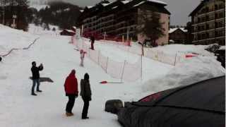 First Snowboard Jump In Risoul 2013