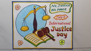 World Day for International Justice Drawing//World Justice Day Poster//World Justice Day Chart Idea