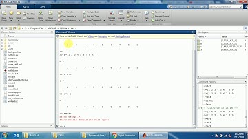 Basic array and Matrix Operation in MATLAB || MATLAB coding || MATLAB Programming