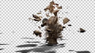 Clock Tower Destruction Stock Motion Graphics