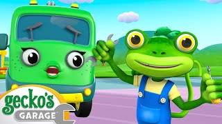 Gecko Fixes the Recycling Truck | Gecko the Mechanic |Vehicle Repair Cartoons|Buses, Trucks and Cars
