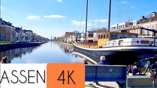 🇳🇱[4K 60fps] ASSEN, NETHERLANDS | City Center Walking tour