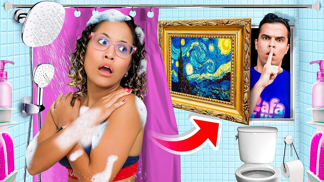 CONSTRUÍ UM QUARTO SECRETO DENTRO DO BANHEIRO PARA SABER O QUE O MINHA NAMORADA FAZ!