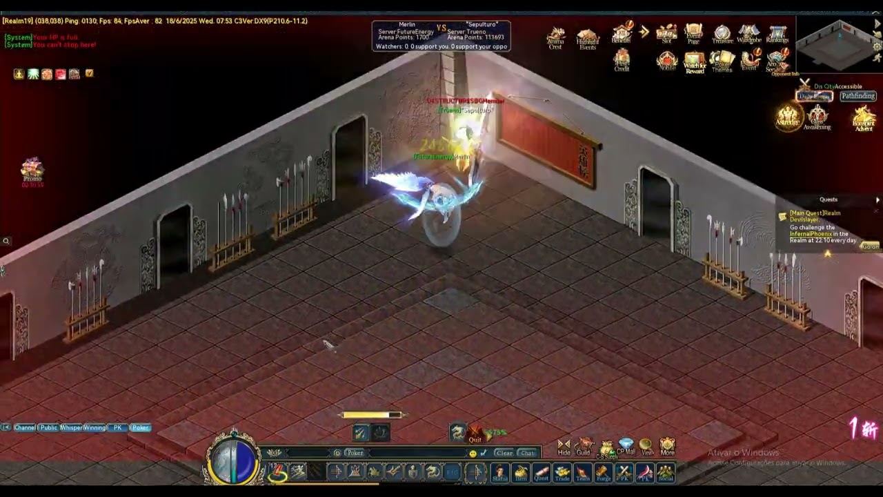 Conquer Online PVP against bot from ''Server Trueno''