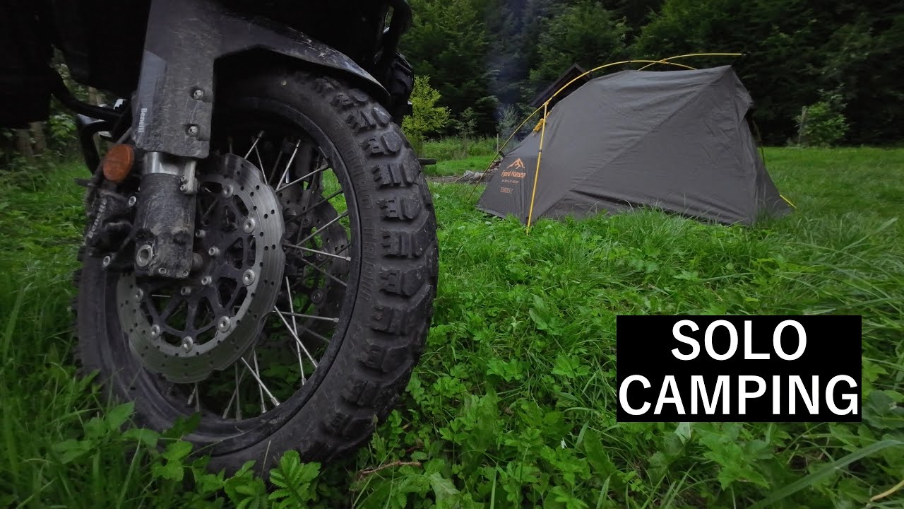 Solo Motorcycle Camping on TRK 502 X