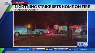 Madison County family evacuated when lightning strike sparks house fire in Berea