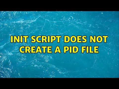 Init script does not create a PID file