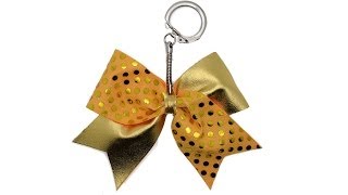 How To Make A Mini Cheer Bow Keychain Tutorial DIY