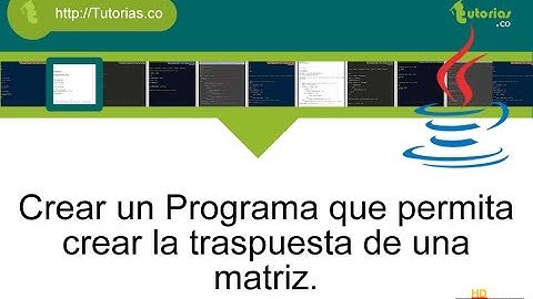 arrays -- java (traspuesta de una matriz)