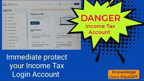 How to secure your Income Tax login  account with e-vault