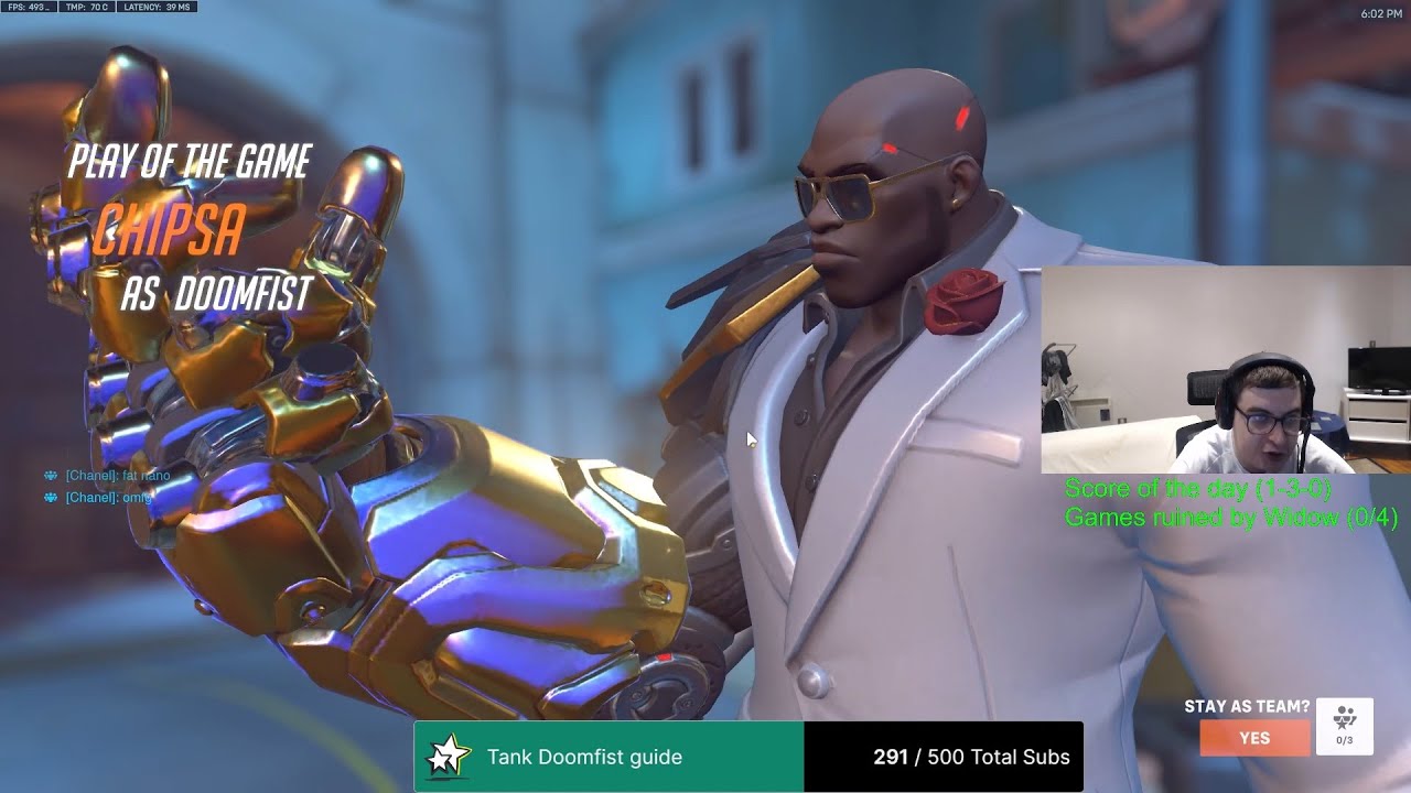 Chipsa Tries New BUFFED Doomfist After Overwatch 2 Update - POTG! INSANE DOOMFIST SEASON 2 OW?!