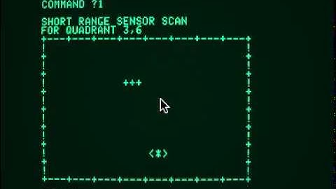 Star Trek - BASIC Game on Apple 1