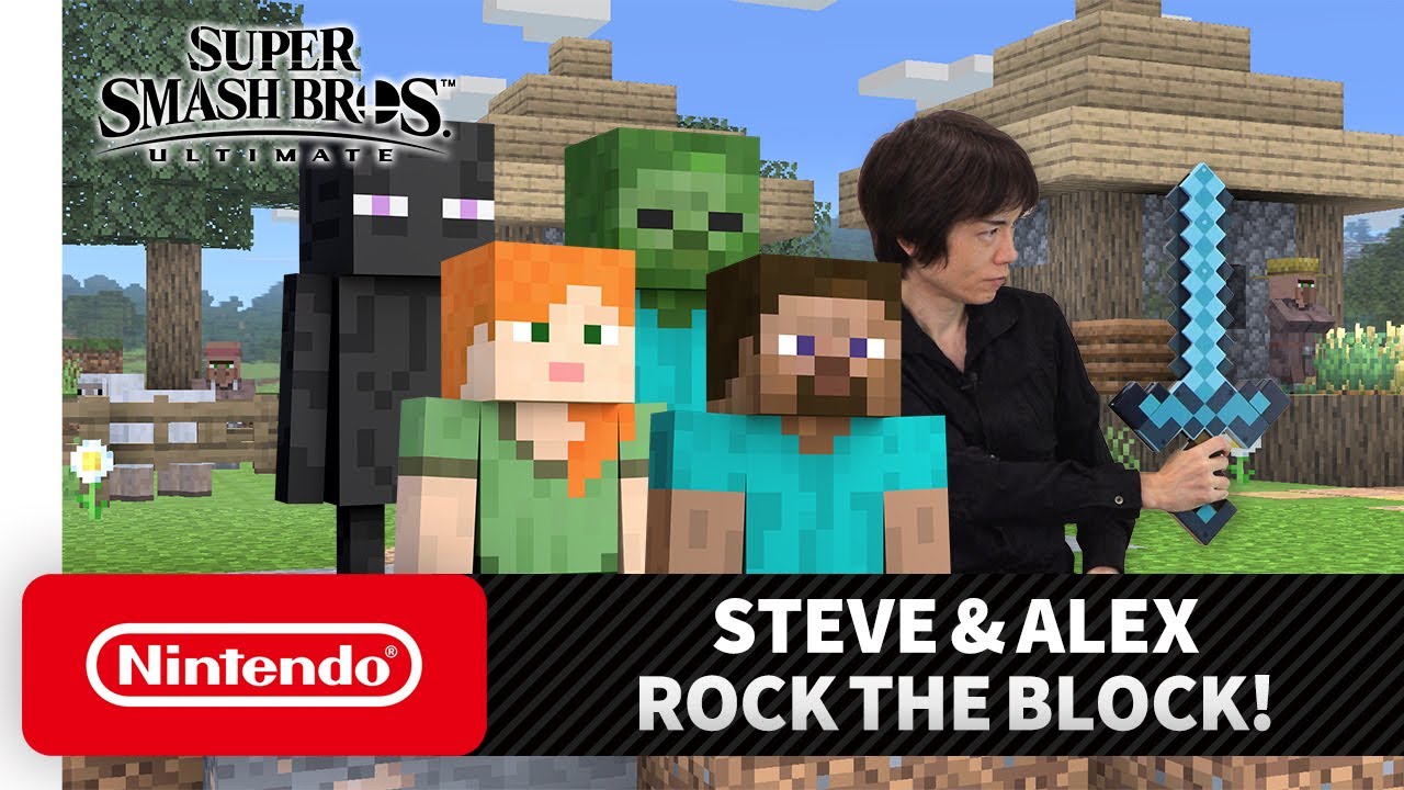 Steve And Alex From Minecraft Are Coming To Super Smash Bros Ultimate On October 13th Here Are Their Moves The Verge