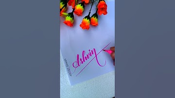 "Ashvin" #calligraphy #handwriting #shorts #youtubeshorts #viral #shortsfeed