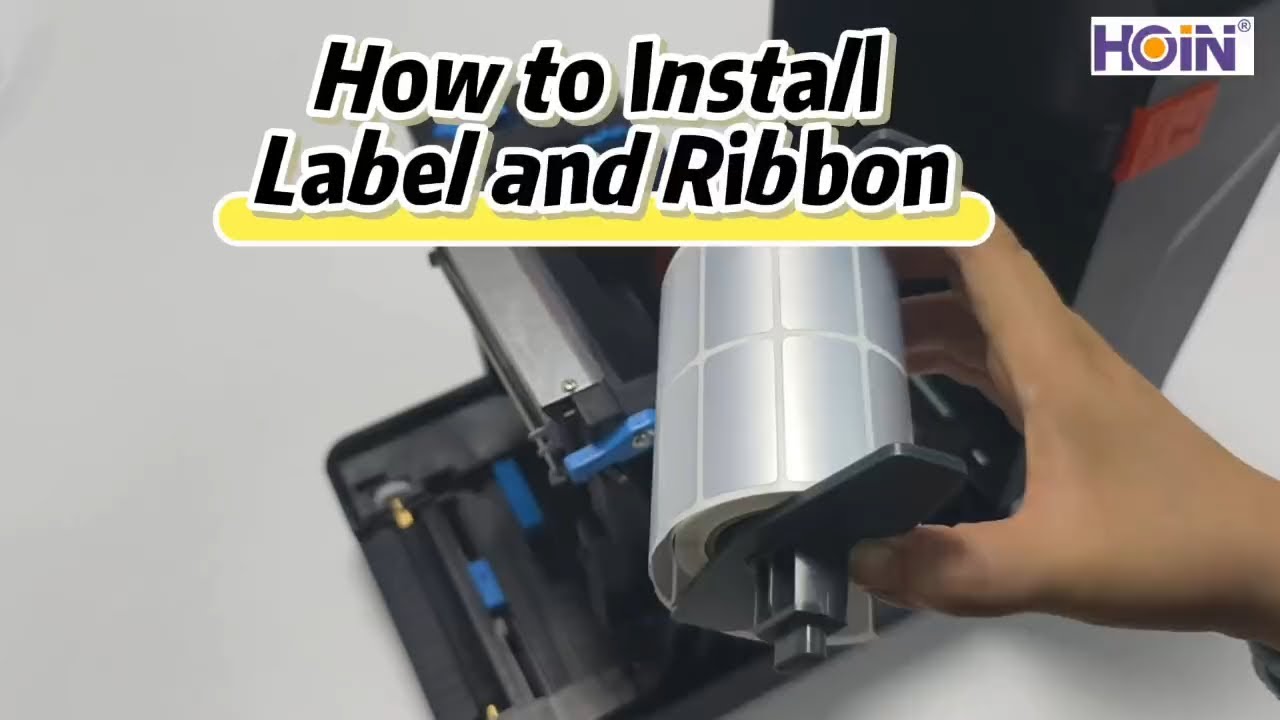 How to Install label and ribbon for 4 inch thermal transfer label ...