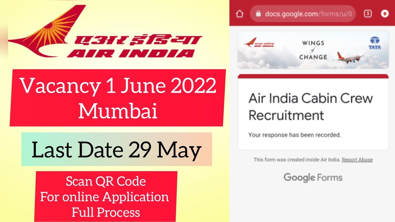 AIR INDIA VACANCY 2022|| HOW TO FILL THE APPLICATION FORM FULL DETAILED INFORMATION