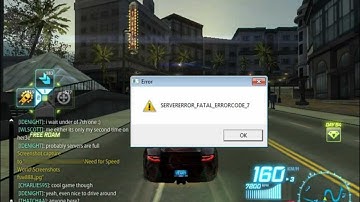 Critical Error Out of Memory & ServerError Fatal ErrorCode7 in Need for Speed World at NFSW NFS
