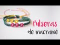 Cómo hacer una pulsera de macramé con flores #198 😍😍