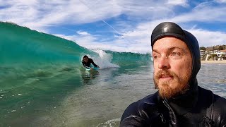 River Break Forms Perfect Sandbar Waves